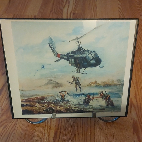 Framed Helicopter Art Print - Picture 1 of 6